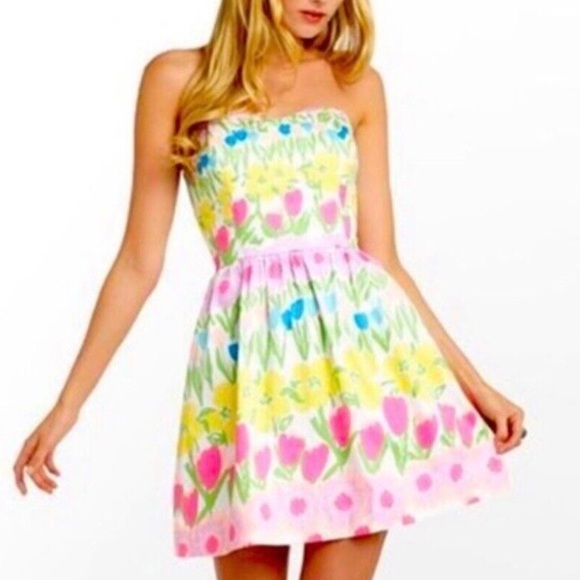 Lilly Pulitzer Peyton size 00 Strapless dress - Picture 5 of 5